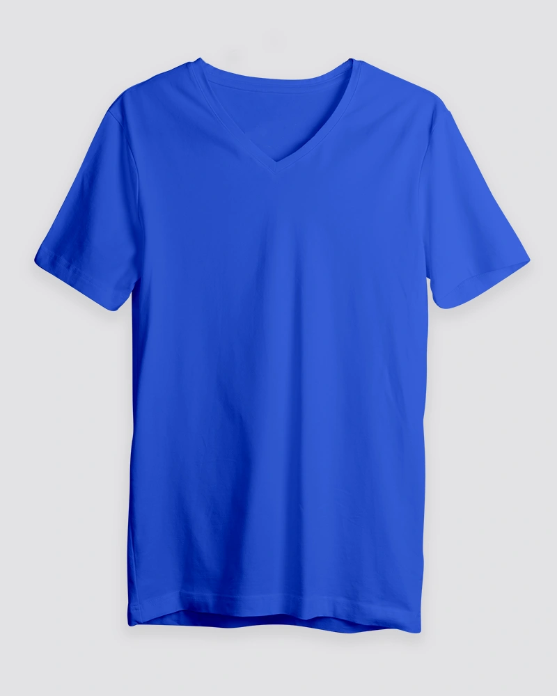 Royal-Blue-V-Neck-Tshirt Royal Blue V-Neck T-Shirt - Image 1