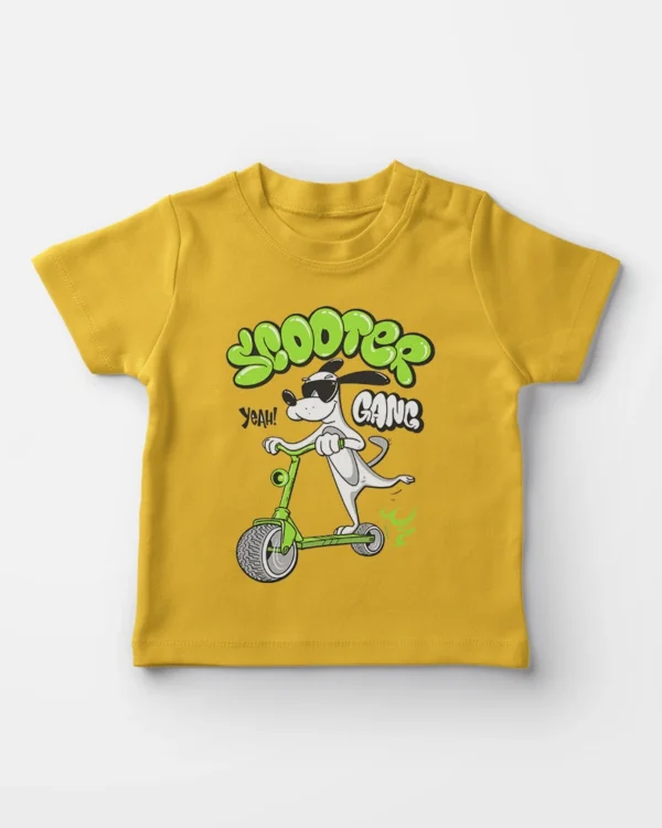 Scooter Gang Golden Yellow T-Shirt for Kids - Image 2