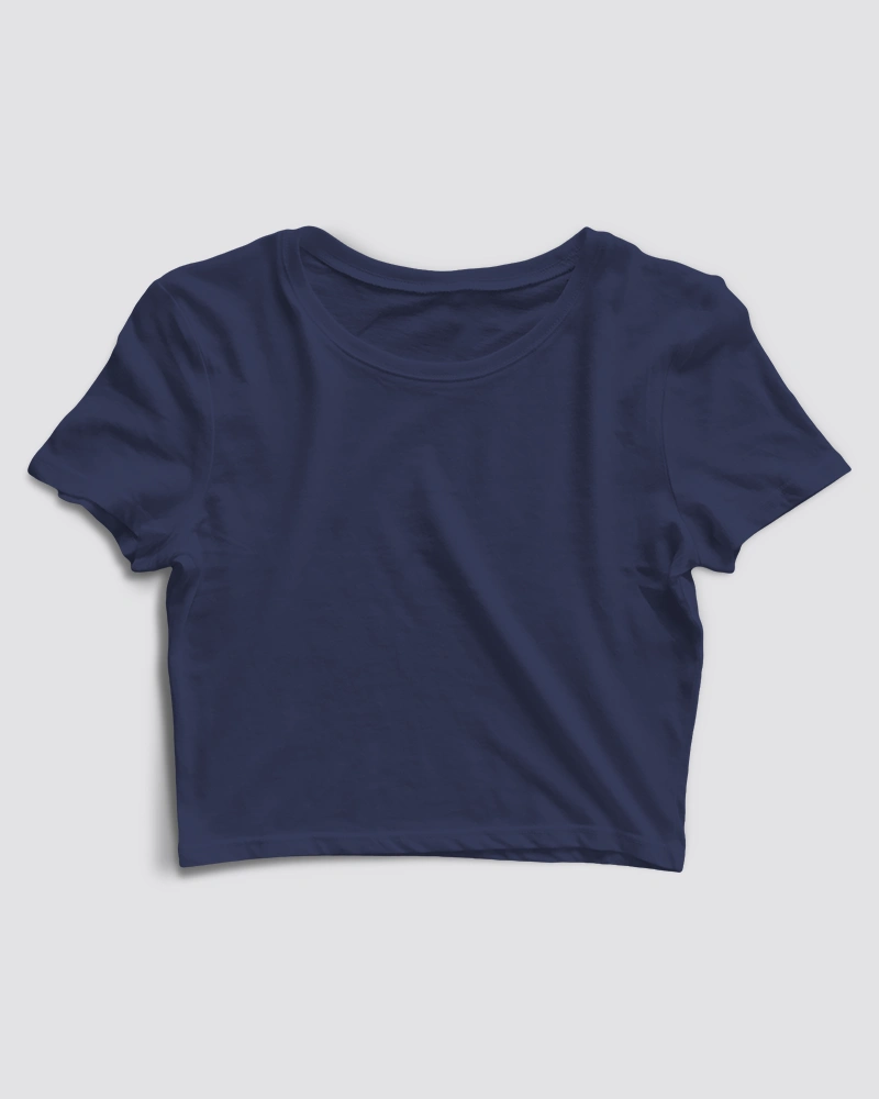 Navy Blue Crop Top Navy Blue Crop Top - Image 1